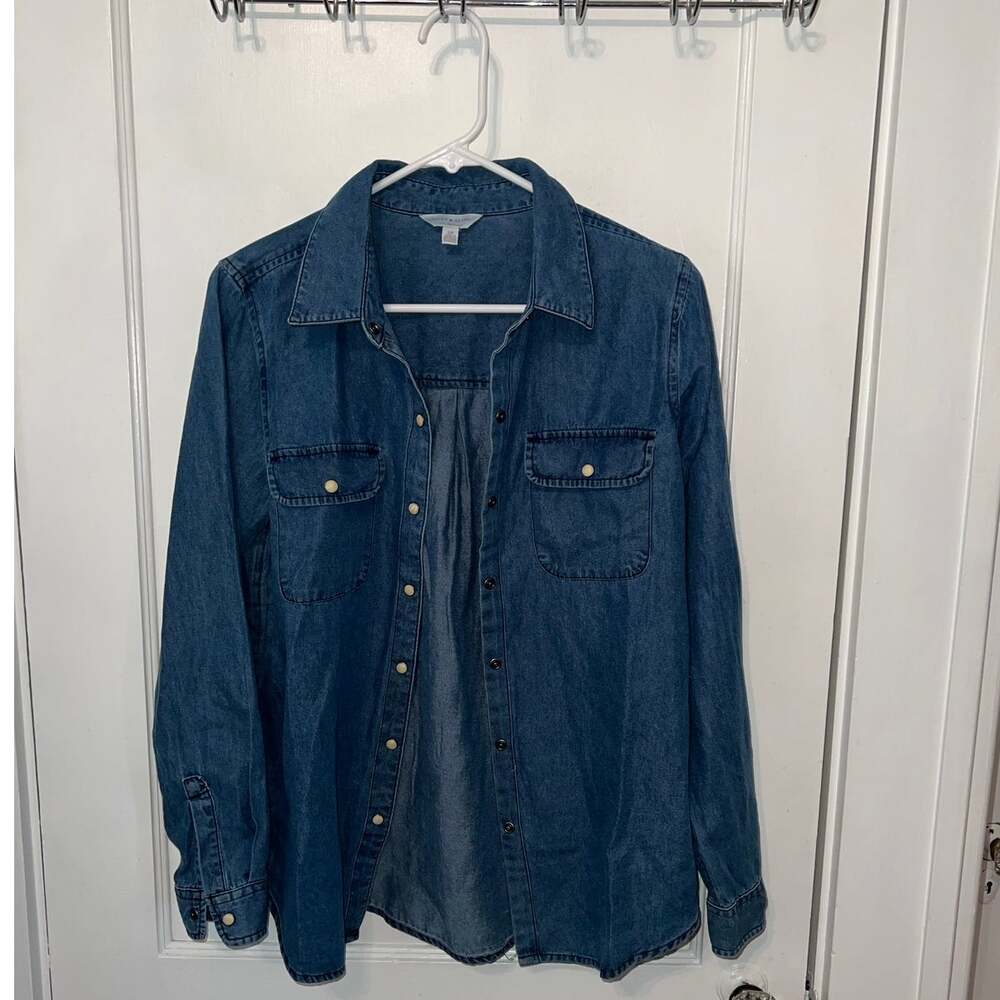 NWOT Lucky Brand women's Button Down Denim Shirt size S